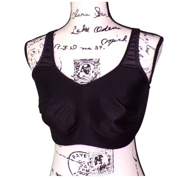 🆕CHANTELLE Everyday High Support Underwire Sports Bra 38DDDD Black #15M1 - Picture 8 of 11